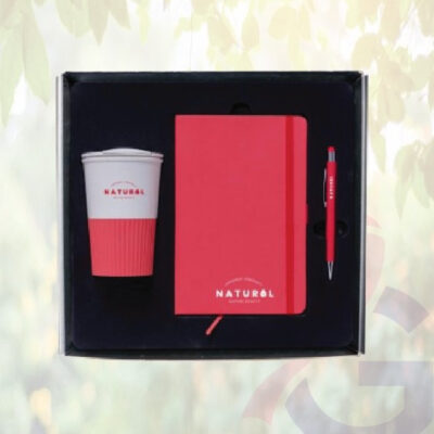 Natmez 3-in-1 Corporate Gift Set - Red Edition (Black Box)