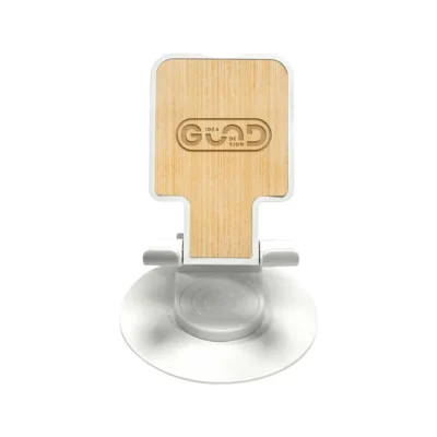 360° Rotating Bamboo Mobile Holder White