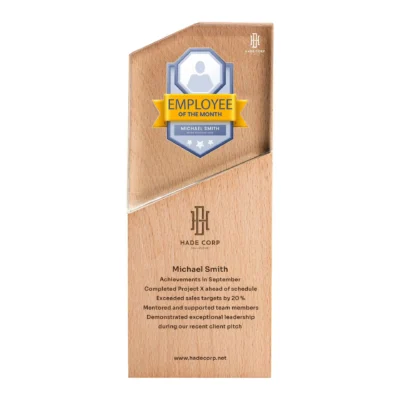 Wood & Crystal Trophy