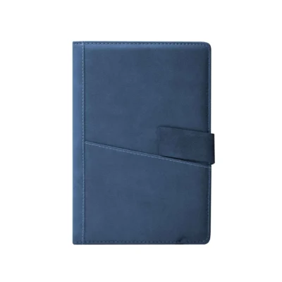 Leather Notebook with Pocket Blue