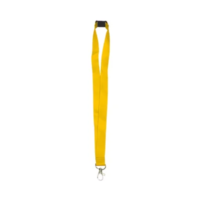 Lanyard with safety Clip and Metal Hook Yellow