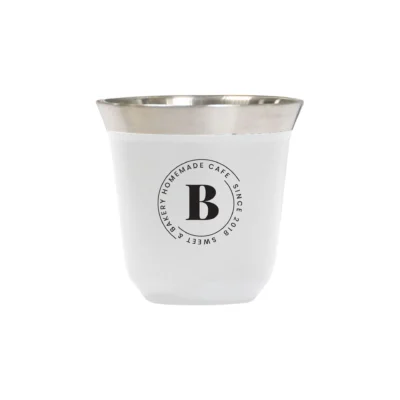 Stainless Steel Espresso Cup white